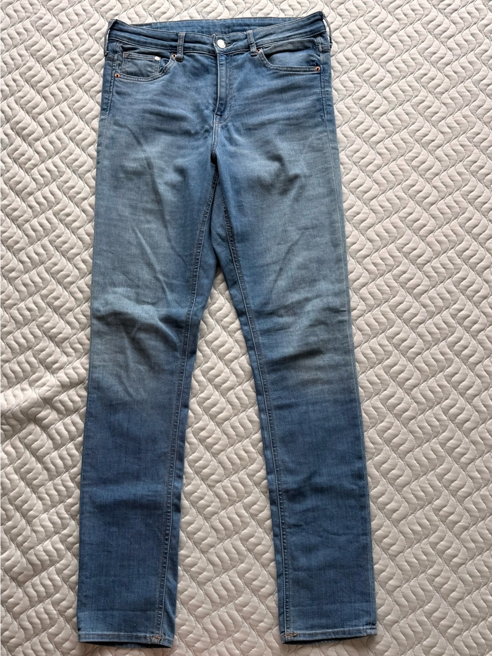 H&M High Waisted Women’s Skinny Jeans - Light Blue Wash